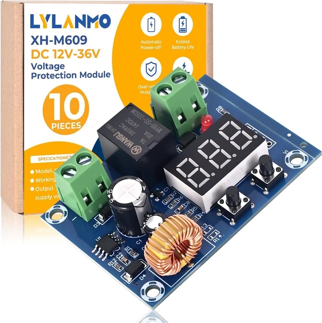 Main image of 10PCS DC Voltage Protection Digital Low Voltage Protector Disconnecting Switch Cut-Off Over-Discharge Protection Module for 12-36V Lead Acid Lithium Battery