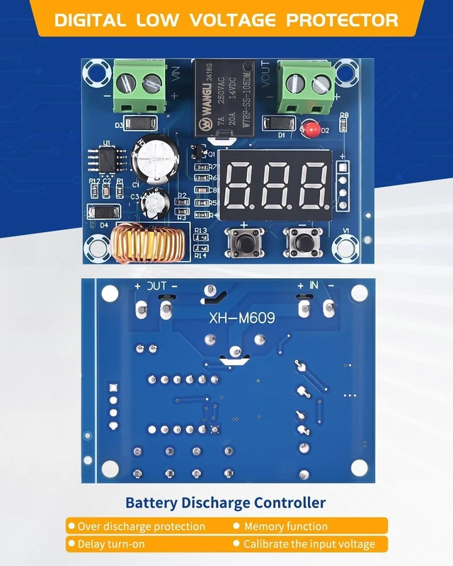 Alt view image 7 of 7 - 10PCS DC Voltage Protection Digital Low Voltage Protector Disconnecting Switch Cut-Off Over-Discharge Protection Module for 12-36V Lead Acid Lithium Battery