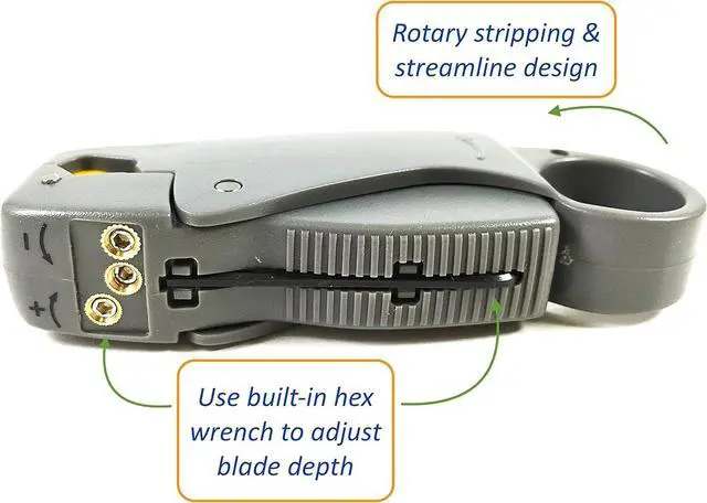 Alt view image 2 of 4 - Cable Stripper RG-8/11/213, 2-Blade Model (HT-322S)