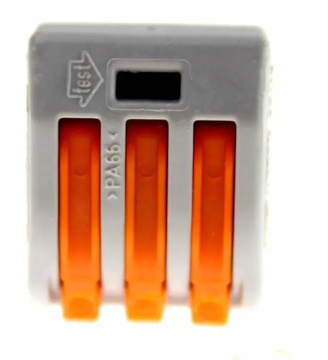 Alt view image 4 of 4 - Wago 222-413 Lever-Nuts 3 Conductor Compact Connectors 50 PK