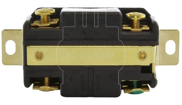 Alt view image 4 of 4 - AC WORKS Flush Mount Industrial Locking Grade Receptacle (NEMA L17-30R)