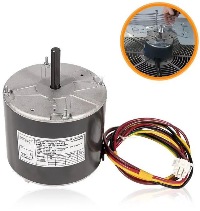 Main image of F48AA68A50 - Replace for York Coleman Luxaire Genteq/A.O. Smith - OEM Condenser Fan Motor - Replace THGF36S41S3A THGF60S41S3A - 1/4 HP 208-230 Volt 850 RPM