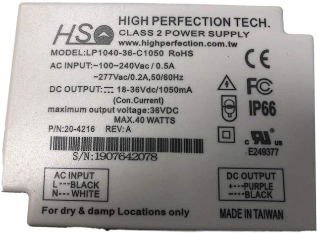 Alt view image 2 of 4 - High Perfection Magtech LP1040-36-C1050 LED Driver 1050ma Constant Current 40w
