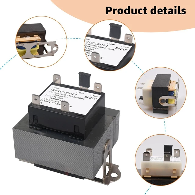 Alt view image 5 of 7 - Upgrade 50VA 240V to 24V Transformer 0130M00138S, Compatible with Goodman Amana,B1141643, B11416-43, PF40224 40VA Furnace Transformers - 208/240 Volt to 24 Volt