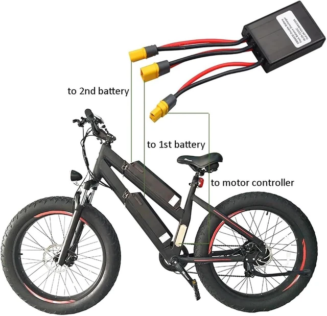 Alt view image 7 of 7 - 40A Dual Battery Discharge Converter, 24-72V DC Parallel Balancer with XT60 for 750W/1000W Motors