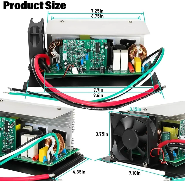 Alt view image 4 of 6 - WF-8955-MBA Power Converter Assembly, 55 Amp for WF-8955PEC & Parallax 7155 Converter for 12V RV Lead-Acid Battery