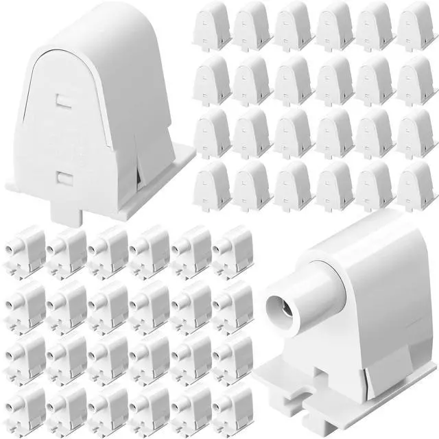 Main image of 24 Pairs Single Pin FA8 Tombstone T8 T10 T12 Led Socket Lampholder Lamp Replacement Parts Non Shunted Light Bulb Fixture Single Light Bulb Holder Base Connector Plunger Holder for 8ft Fluorescent Tube