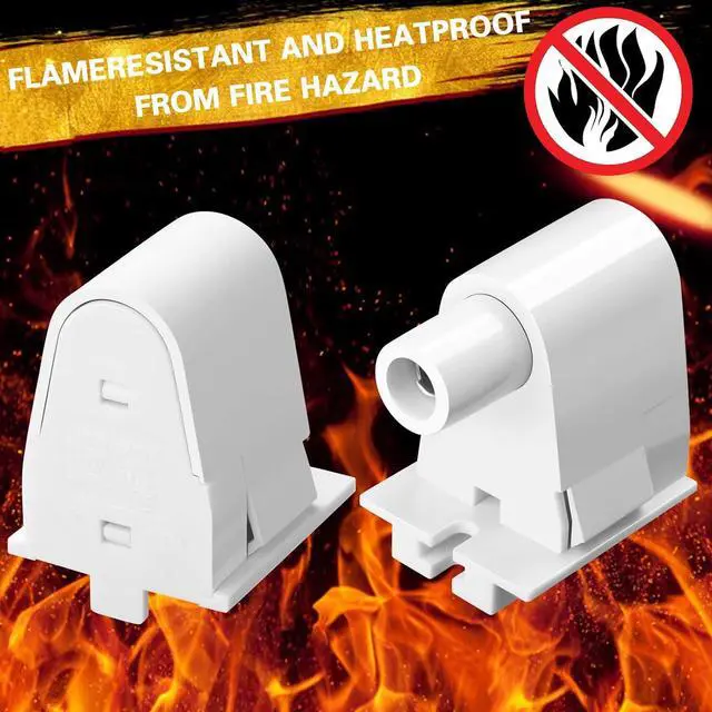Alt view image 5 of 7 - 24 Pairs Single Pin FA8 Tombstone T8 T10 T12 Led Socket Lampholder Lamp Replacement Parts Non Shunted Light Bulb Fixture Single Light Bulb Holder Base Connector Plunger Holder for 8ft Fluorescent Tube