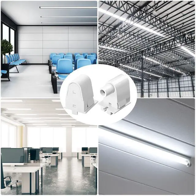Alt view image 7 of 7 - 24 Pairs Single Pin FA8 Tombstone T8 T10 T12 Led Socket Lampholder Lamp Replacement Parts Non Shunted Light Bulb Fixture Single Light Bulb Holder Base Connector Plunger Holder for 8ft Fluorescent Tube