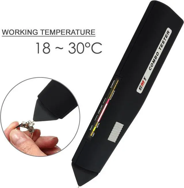 Alt view image 3 of 7 - High Accuracy Professional Diamond Moissanite Tester Gemstone 2pt Jewel Stone Combo Gem Jewelry Test Tool Selection Factory Calibrated Meter Identifier Device
