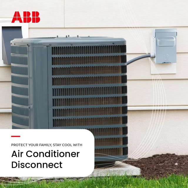 Alt view image 5 of 6 - ABB TF30RCP Weatherproof Fused AC Disconnect Switch AC Disconnect 30A 240V 1 Phase N3R Horsepower Rated 10kAIC