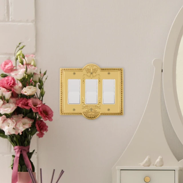 Alt view image 3 of 7 - Nostalgic Warehouse 719787 Meadows Switch Plate with Triple Rocker, Antique Pewter