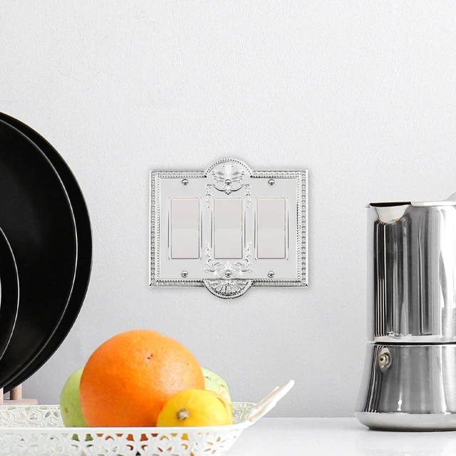 Alt view image 7 of 7 - Nostalgic Warehouse 719787 Meadows Switch Plate with Triple Rocker, Antique Pewter