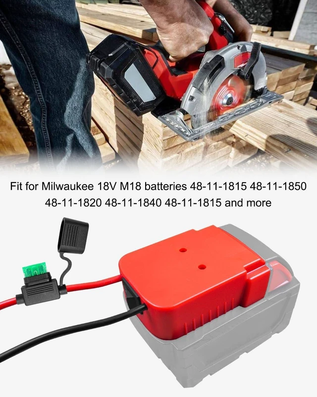 Alt view image 2 of 7 - Power Wheel Adapter Kit Fit for Milwaukee M18 18V Battery with DC 12-60V Motor Speed Controller Kit and Build-in Low-Voltage Protection for DIY RC Car Truck Robotics Toys