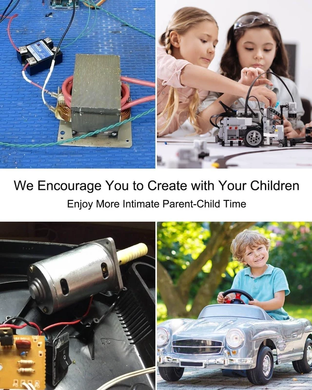Alt view image 6 of 7 - Power Wheel Adapter Kit Fit for Milwaukee M18 18V Battery with DC 12-60V Motor Speed Controller Kit and Build-in Low-Voltage Protection for DIY RC Car Truck Robotics Toys