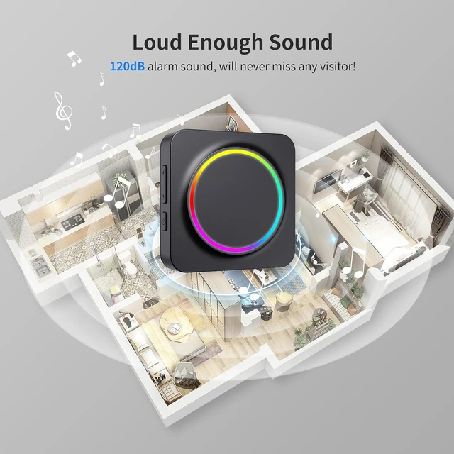 Alt view image 7 of 7 - BITIWEND Wireless Door Sensor Chime Alarm Contact Sensor Door Bell for Office/Home/Shop, Door Open Chime Window Alarm Operate Range 600 Feet with 58 Bells 5 Volu Level