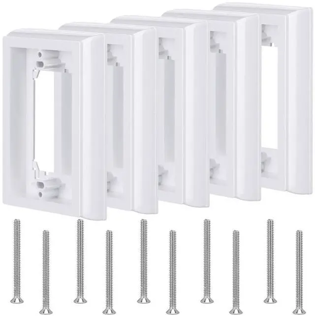 Main image of Kanayu 5 Pieces 4/5" Single Gang Electrical Box Extender UL Listed, Receptacle Extenders for Electrical Box and Power Socket Switch, White