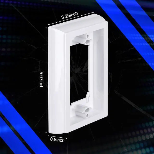 Alt view image 2 of 5 - Kanayu 5 Pieces 4/5" Single Gang Electrical Box Extender UL Listed, Receptacle Extenders for Electrical Box and Power Socket Switch, White