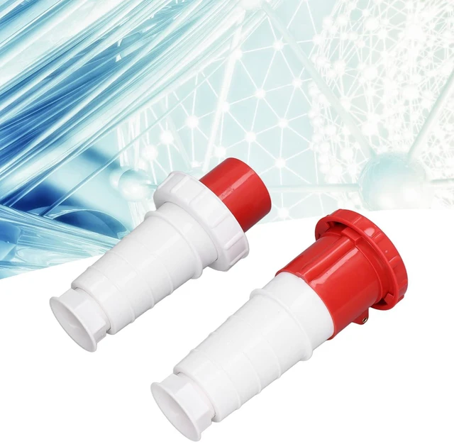 Alt view image 6 of 7 - POCREATION 380-415V 63A IP67 Waterproof Electrical Connector Set, 3 Phase 5 Pin Power Socket Kit for Industrial & Wi Projects, 3P+N+E Plug Adapter