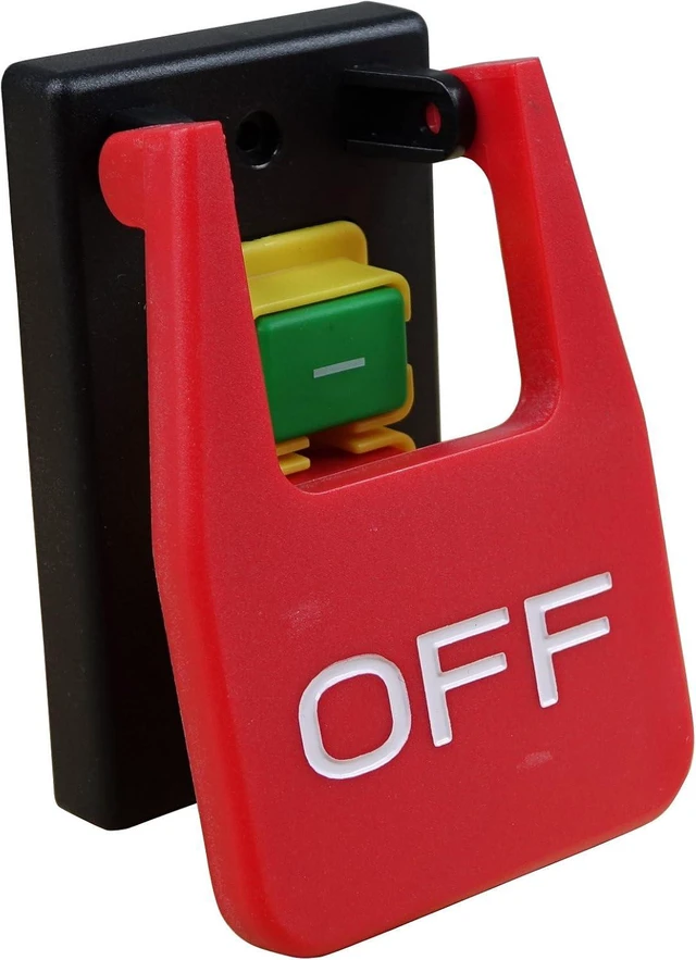 Main image of POWERTEC 120V Magnetic Paddle Switch, 9 Amps, Large Knee Paddle for Power Tools, Fits Table Saw, Router Table, Drill Press, Bench Saw, Bandsaw & Other Electrical Equipment (71054)