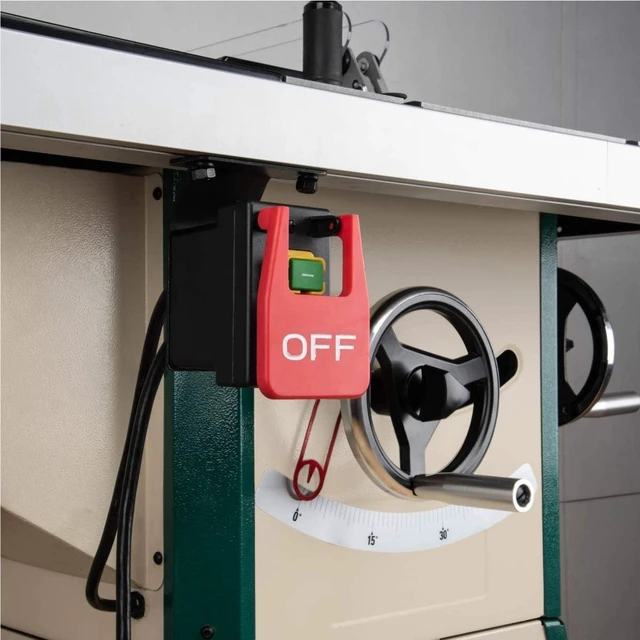 Alt view image 5 of 6 - POWERTEC 120V Magnetic Paddle Switch, 9 Amps, Large Knee Paddle for Power Tools, Fits Table Saw, Router Table, Drill Press, Bench Saw, Bandsaw & Other Electrical Equipment (71054)