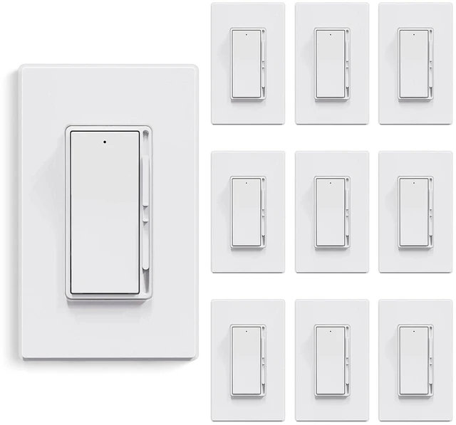 Main image of ELEGRP - Digital Dimmer Light Switch for 300W Dimmable LED/CFL and 600W Incandescent/Halogen, Slide Dimming LED Light Switch, Single Pole/3 Way, Wall Plate