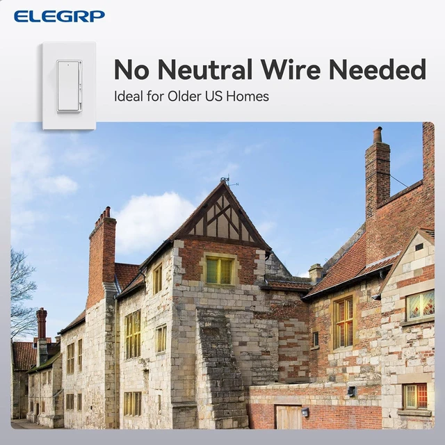 Alt view image 4 of 6 - ELEGRP - Digital Dimmer Light Switch for 300W Dimmable LED/CFL and 600W Incandescent/Halogen, Slide Dimming LED Light Switch, Single Pole/3 Way, Wall Plate