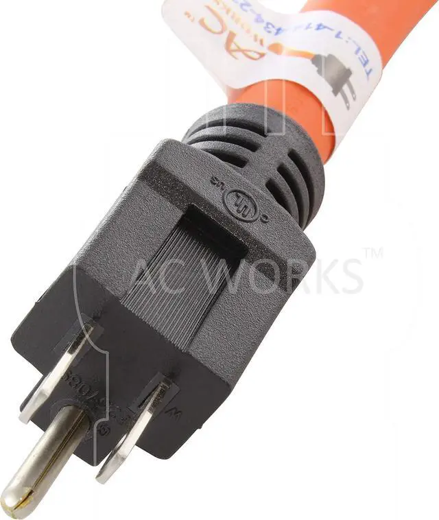 Alt view image 3 of 5 - AC Works 1 ft. 15 Amp Household Plug to L14-30 30 Amp 4-Prong Transfer Switch Inlet Adapter S515L1430-012