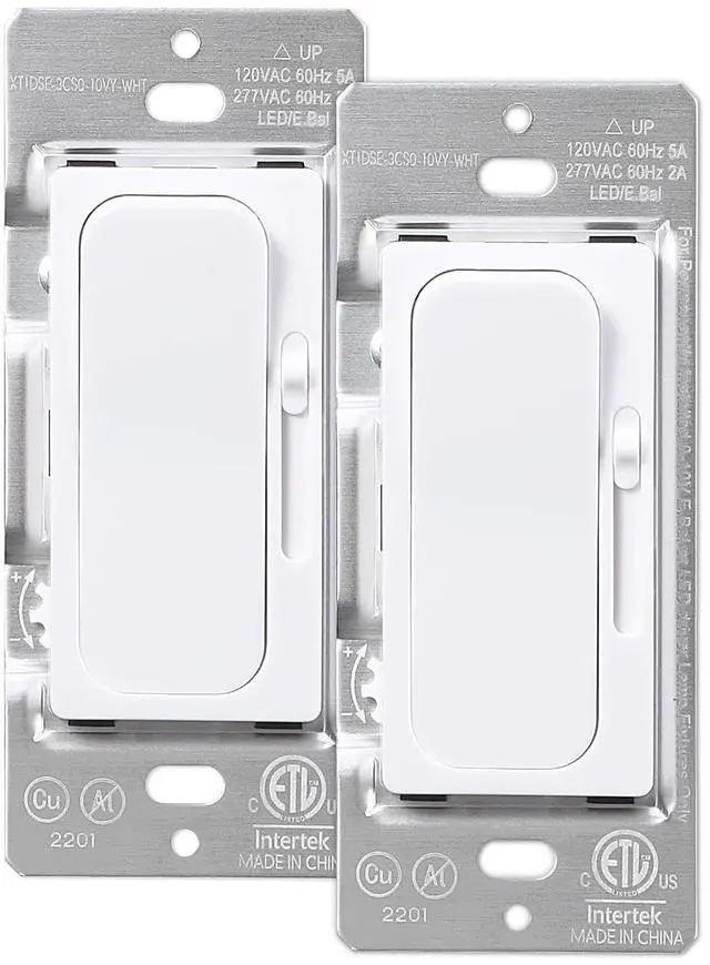 Main image of TORCHSTAR 0-10V LED Dimmer Switch, Single-Pole or 3-Way Light Switch, 120-277V for Dimmable LED Panel Light Linear Light, ETL Listed, Pack of 2