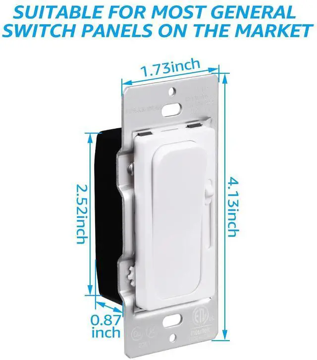 Alt view image 5 of 7 - TORCHSTAR 0-10V LED Dimmer Switch, Single-Pole or 3-Way Light Switch, 120-277V for Dimmable LED Panel Light Linear Light, ETL Listed, Pack of 2