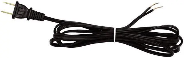 Alt view image 4 of 5 - Creative Hobbies Black Lamp Cord - 12 Foot Long, SPT-1 18 Gauge, UL Listed Power Cord for Floor Lamp Repair or Replacement | 10 Pack