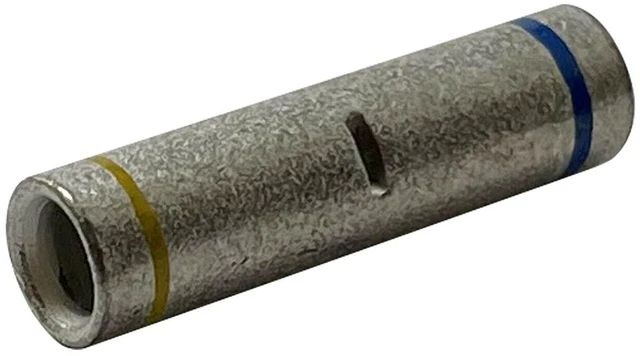 Main image of (100) Non-Insulated 16-14 to 12-10 Gauge Step Down Butt Splice Connector Uninsulated Wire Terminal - USA Made