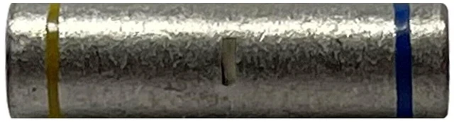 Alt view image 2 of 3 - (100) Non-Insulated 16-14 to 12-10 Gauge Step Down Butt Splice Connector Uninsulated Wire Terminal - USA Made