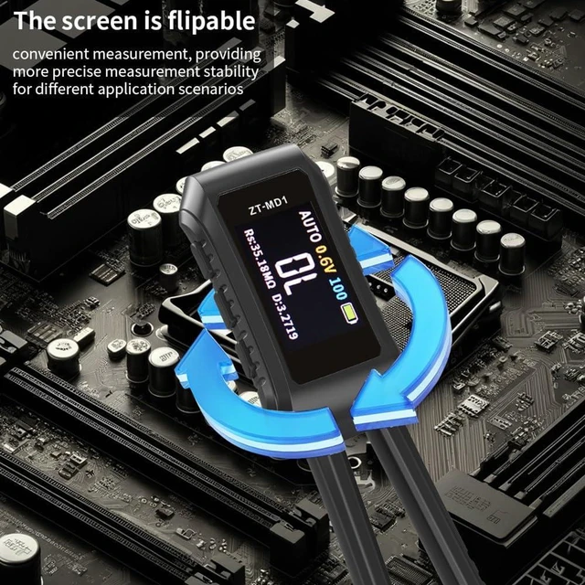 Alt view image 3 of 7 - TreasureCave Smart LCR Meter Tweezer Tester, Intelligent Digital LCR Bridge, Automatic Component Recognition, Multimeter Tester for SMD/Resistor/Capacitor