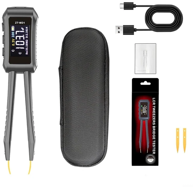 Main image of TreasureCave Smart LCR Meter Tweezer Tester, Intelligent Digital LCR Bridge, Automatic Component Recognition, Multimeter Tester for SMD/Resistor/Capacitor