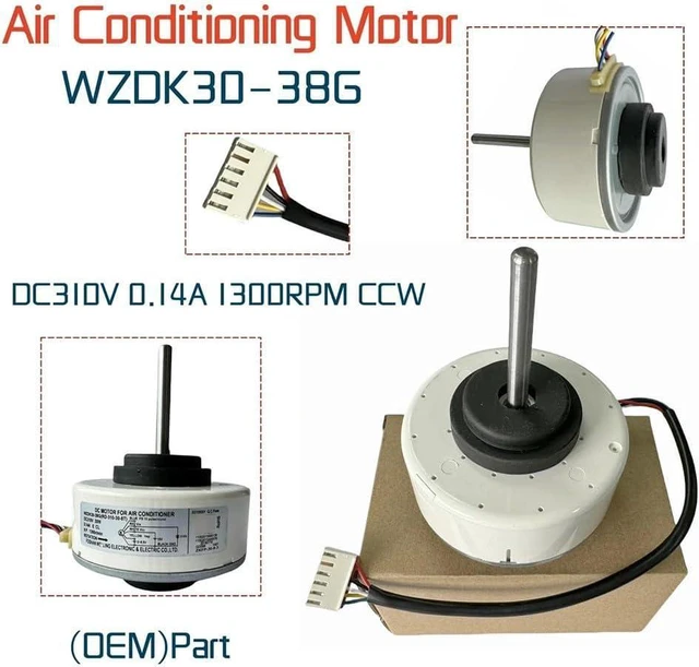 Alt view image 4 of 7 - Brushless Air Conditioning Fan Motor WZDK3038G RD310308T 30W DC 310V with Overvoltage and Undervoltage Protection for Reliable Operation