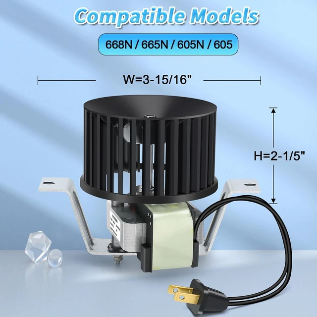 Alt view image 3 of 6 - 85598000 Bathroom Exhaust Fan Motor Assembly | Quiet High CFM Replacement for 605, 668N, 605N, 665N, Bath Fans | Energy Efficient. Long-Lasting. Easy to Install Ventilation System