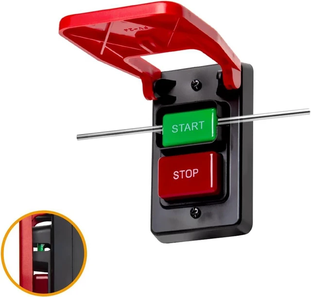 Alt view image 3 of 7 - POWERTEC 120V/230V Dual Voltage, Paddle Switch, 16 Amps at 230 Volts, Large Knee Paddle for Power Tools, Fits Table Saw, Router Table, Drill Press, Bench Saw, Bandsaw (71007)