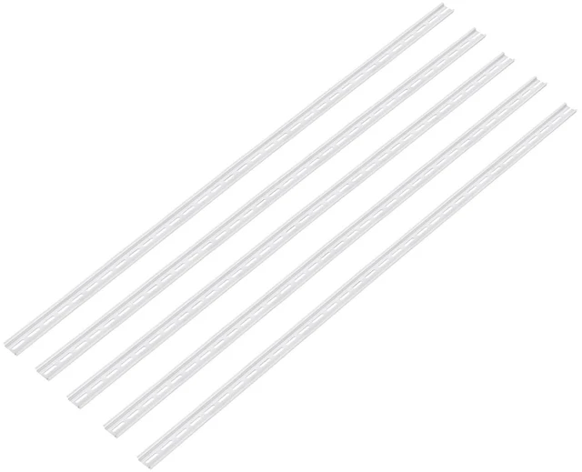 Main image of MECCANIXITY DIN Rail Slotted Aluminum Mounting Guide 40 Inch x 1.4 Inch x 0.3 Inch for Equipment Installation Pack of 5 Pcs