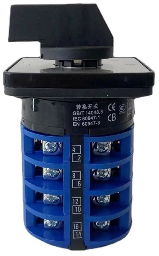 Alt view image 5 of 6 - YMW26-32 Series LW26 32A 690V Silver Contact 1-8 Poles 2/3 Positions Changeover Cam Switch Rotary Selector LW28-32 (Color : 32A-Customize, Size : 6P-24 Terminals)