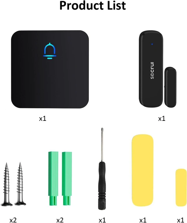 Alt view image 7 of 7 - SECRUI Wireless Door Chimes When Entry for Business/Home/Office/Store (500ft Range 32 Chimes Adjustable Volume) Door Open Ringer Alert Buzzer Alarm - 1 sensors