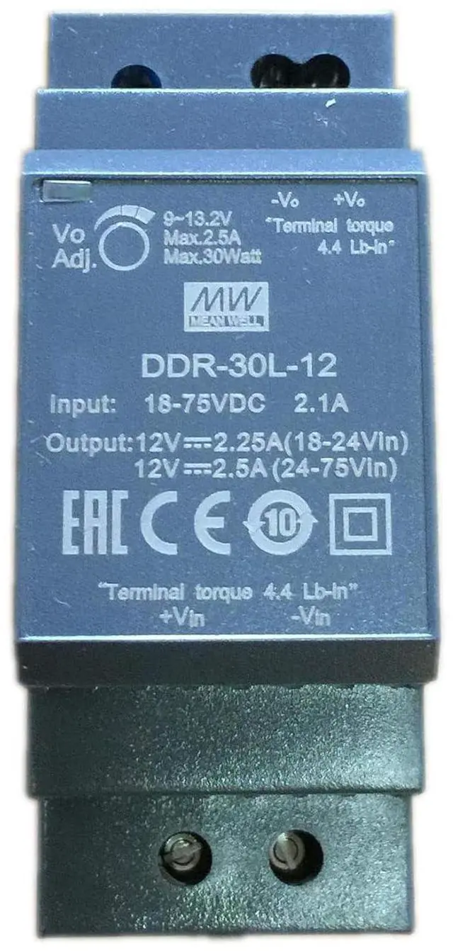 Main image of PowerNex Mean Well DDR-30 30W DIN Rail Type DC-DC Converter MEANWELL 30W Converter (DDR-30L-12)