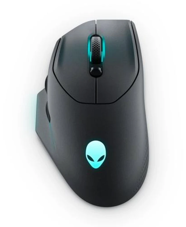 Alt view image 6 of 6 - Dell AW620M Wireless Gaming Mouse with Alienfx Lighting - 7 Buttons - Right-handed - USB - 2.4 GHz - 26000 dpi - Dark Side of The Moon