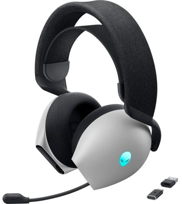 Main image of Alienware Tri-Mode Wireless Gaming Headset - AW725H - Lunar Light