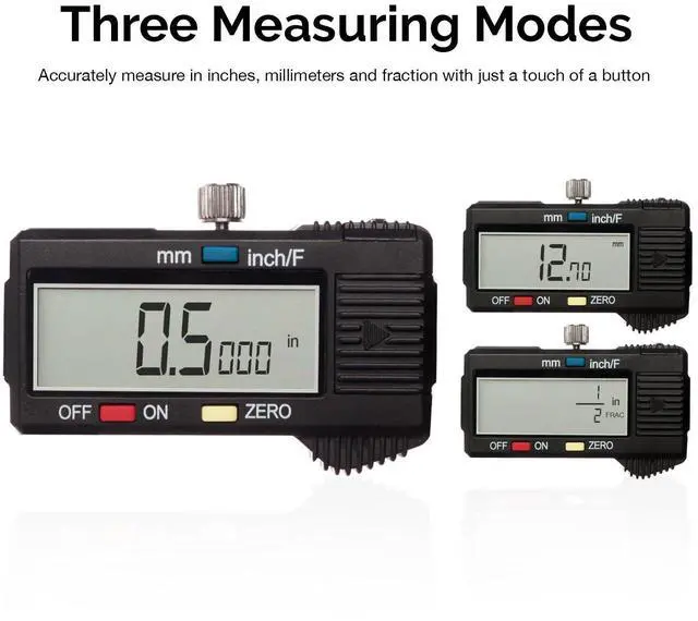 Alt view image 3 of 7 - NEIKO 01409A 12 Electronic Digital Caliper | Extra Large Display | 0-12 Inches | Inch/Fractions/Millimeter Conversion | Polished Stainless Steel