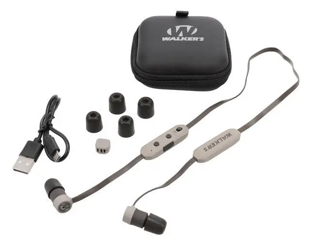 Alt view image 4 of 5 - Walker's Flexible Neck Worn Electronic Ear Bud Headset