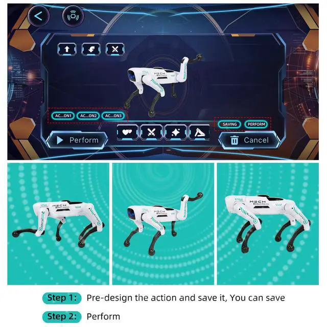 Alt view image 3 of 7 - Dingdongwu Smart Robot Dog for Kids, STEM Learning Robotic Pet with Remote & APP Control, 30+ Actions, Programmable Toy, Gift for Boys Girls Age 6-12 (Compatible with iOS/Android)