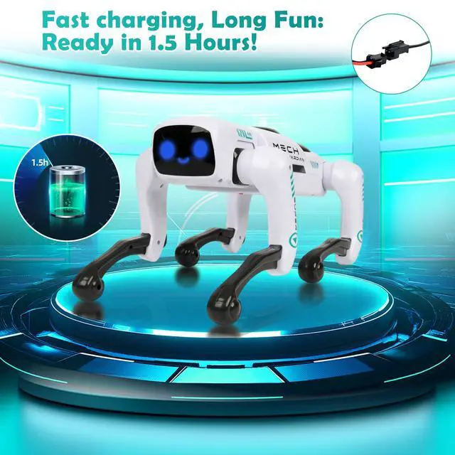 Alt view image 5 of 7 - Dingdongwu Smart Robot Dog for Kids, STEM Learning Robotic Pet with Remote & APP Control, 30+ Actions, Programmable Toy, Gift for Boys Girls Age 6-12 (Compatible with iOS/Android)