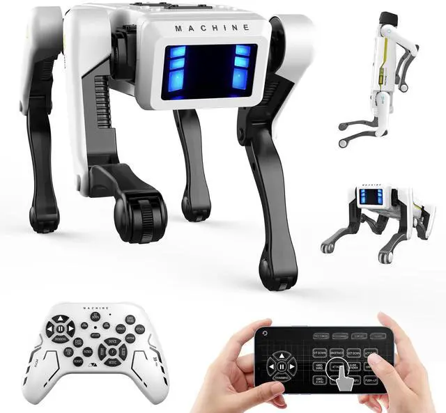 Main image of Funio Robot Dog, AI Dog, AI Smart Pet, Will Dance and Kungfu, Voice/App/Remote Control, Support Action Programming, AI Robot Ideal Gift for Adults/Kids