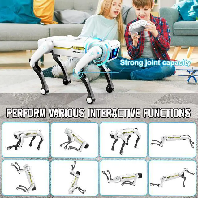 Alt view image 4 of 7 - Funio Robot Dog, AI Dog, AI Smart Pet, Will Dance and Kungfu, Voice/App/Remote Control, Support Action Programming, AI Robot Ideal Gift for Adults/Kids